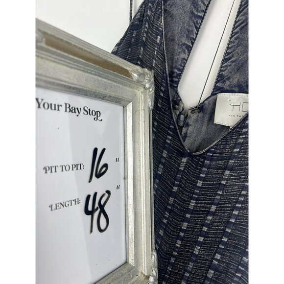 HD In Paris Anthropologie Harbor Texture Jumpsuit 2 Romper Dress Strappy Wide - Picture 10 of 10